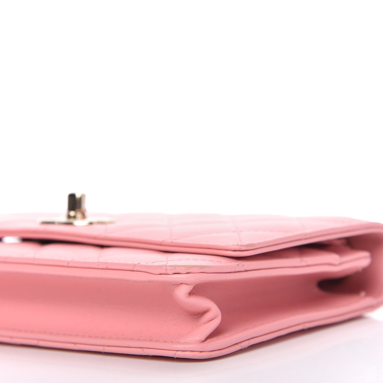 Chanel Lambskin Quilted Trendy CC Wallet On Chain WOC Pink 7 of 11