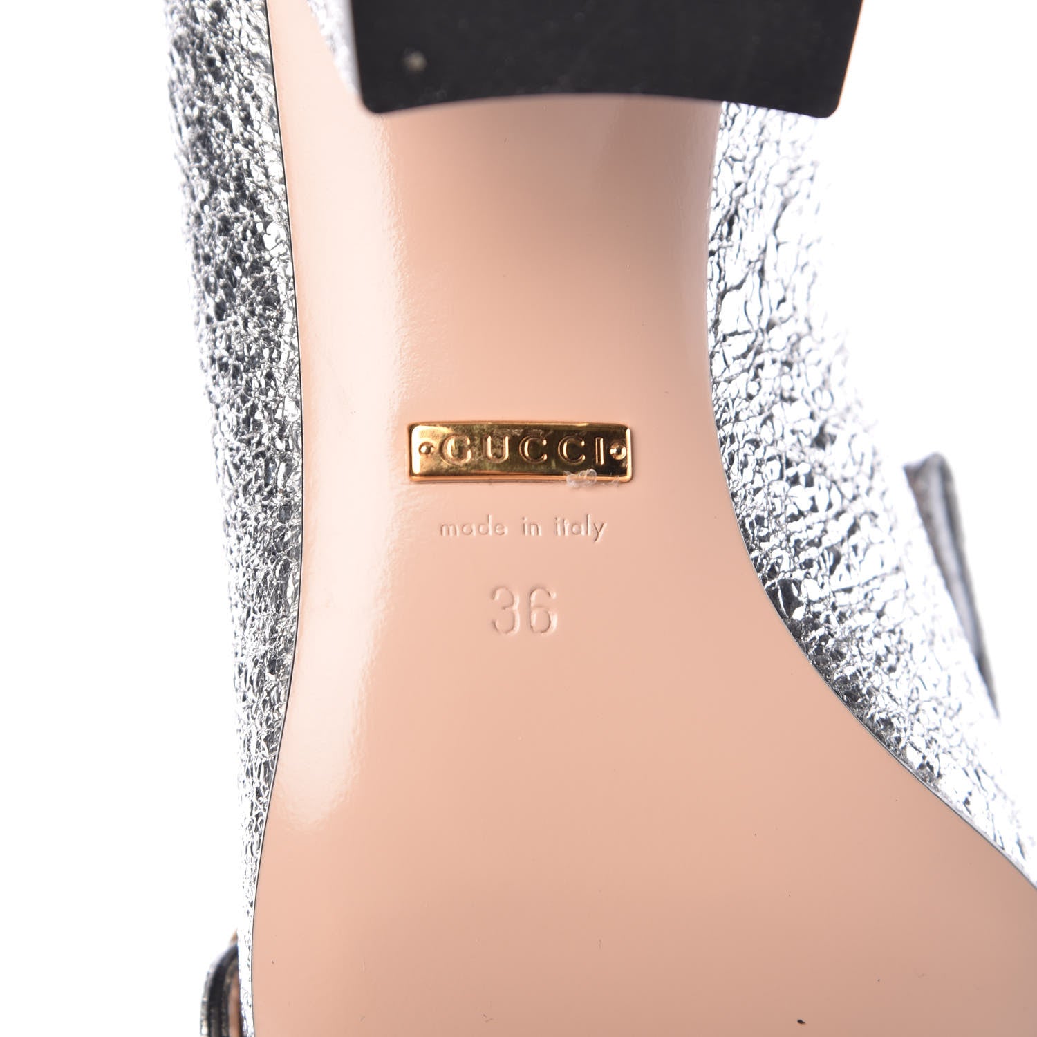 Gucci Galassia GG Marmont Fringe 50mm Loafer Pumps 36 Argento 6 of 9
