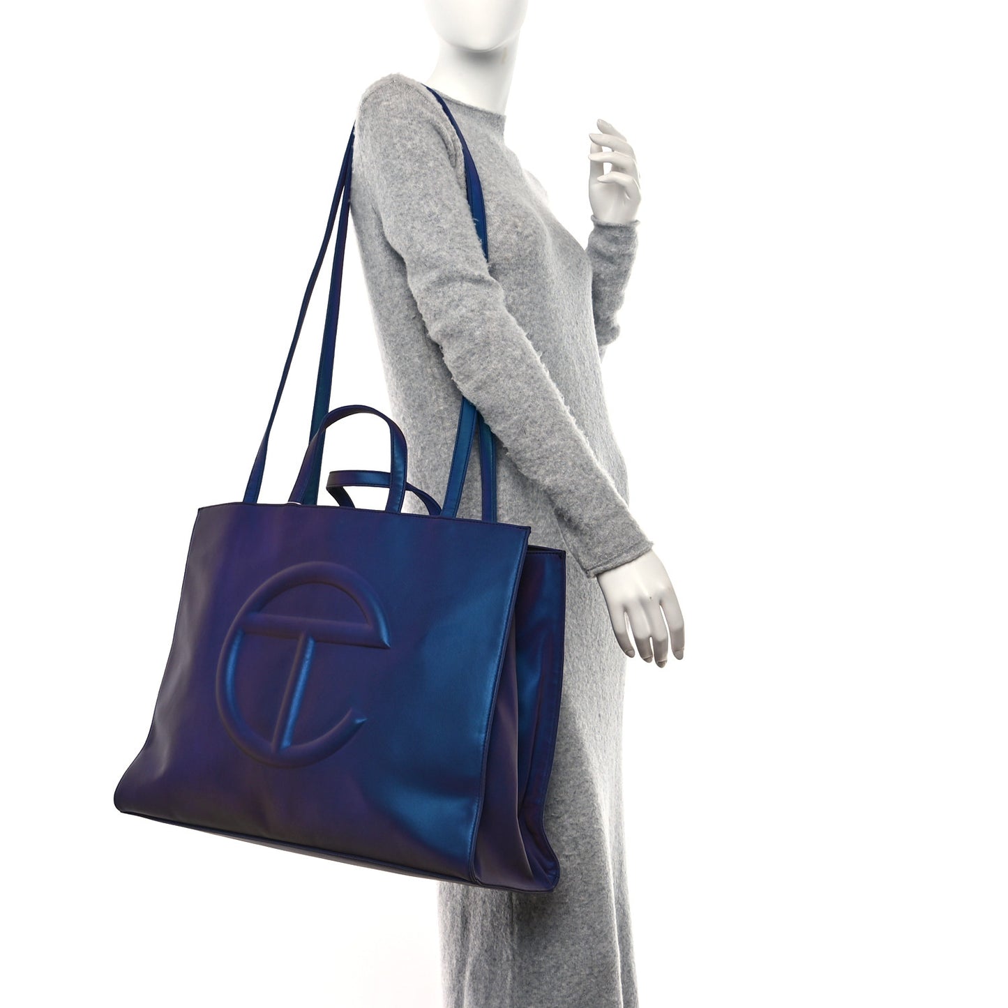 Vegan Leather Large Shopping Bag Flash