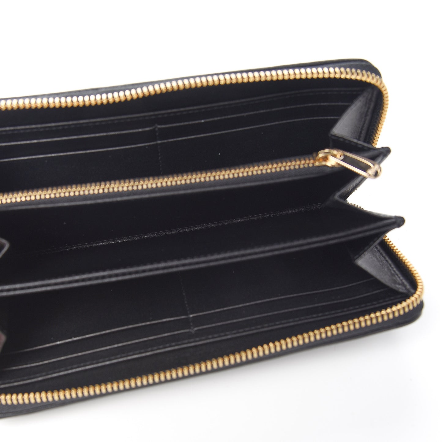 Lambskin Cannage Lady Dior Zip Wallet Black
