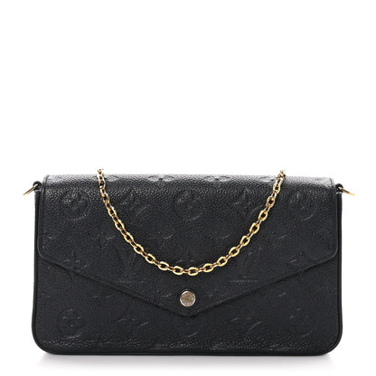 Louis Vuitton Empreinte Pochette Felicie Chain Wallet Black 1 of 10