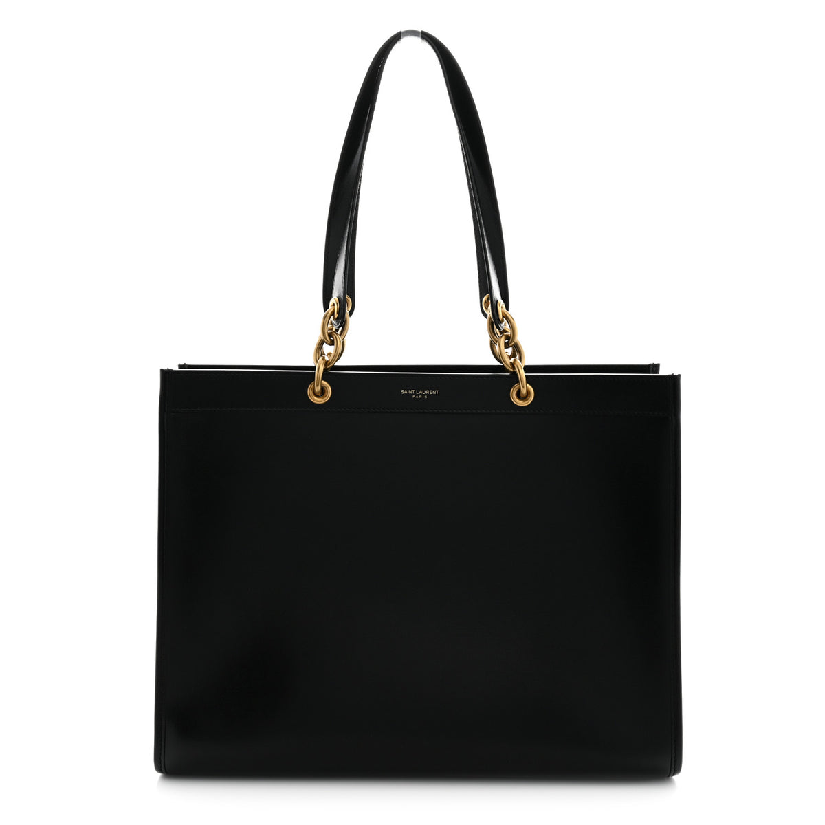 Saint Laurent Smooth Calfskin Maillon Cabas Tote Black 1 of 10