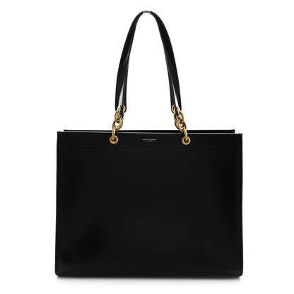 Saint Laurent Smooth Calfskin Maillon Cabas Tote Black 1 of 10