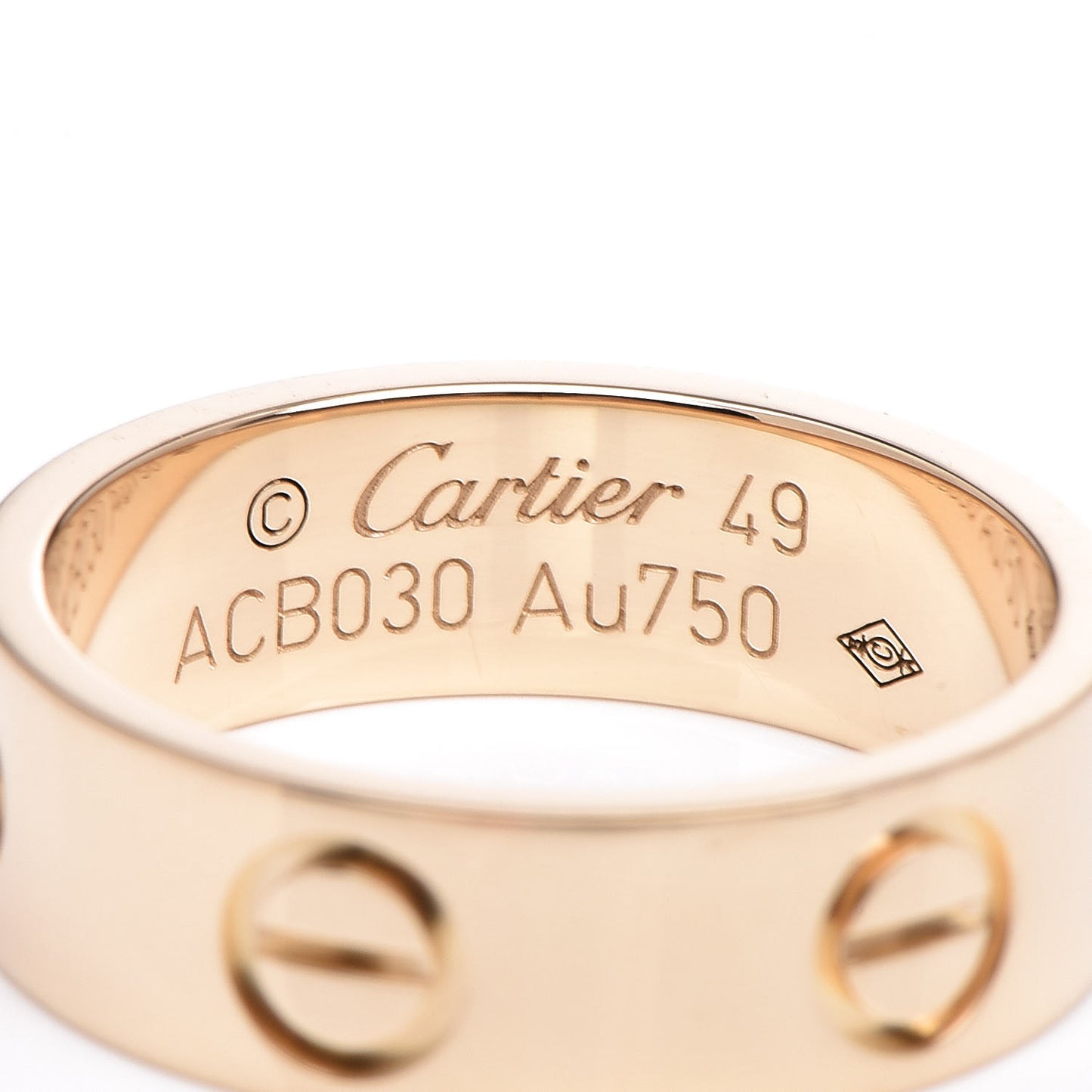18K Yellow Gold 5.5mm LOVE Ring 49 4.75