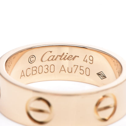 Cartier 18K Yellow Gold 5.5mm LOVE Ring 49 4.75 4 of 5