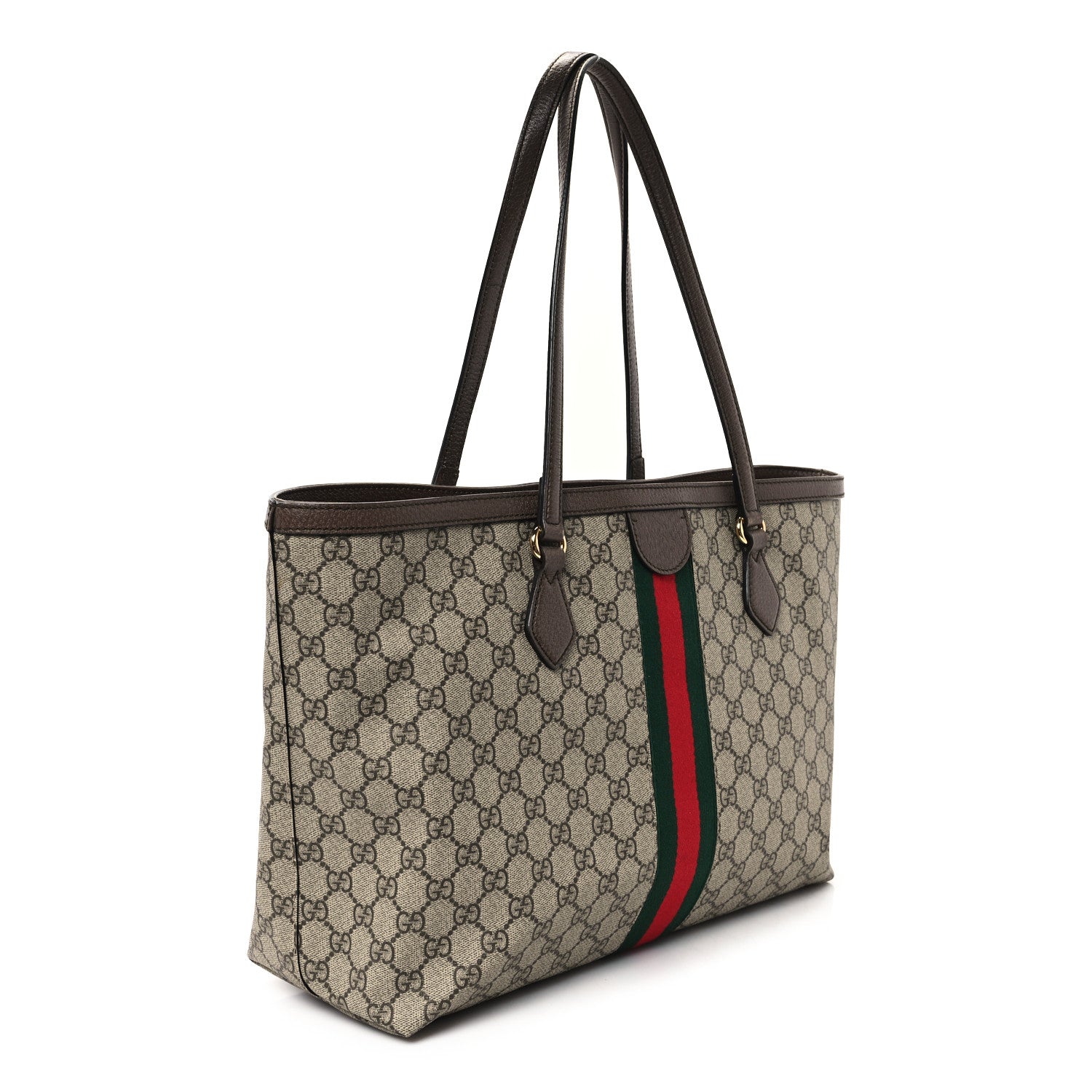 Gucci GG Supreme Monogram Medium Ophidia Shopping Tote Brown 3 of 12
