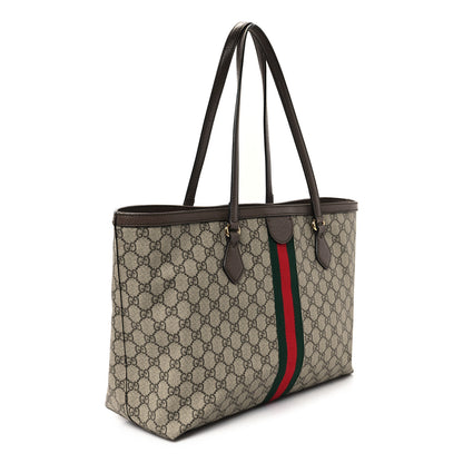 Gucci GG Supreme Monogram Medium Ophidia Shopping Tote Brown 3 of 12