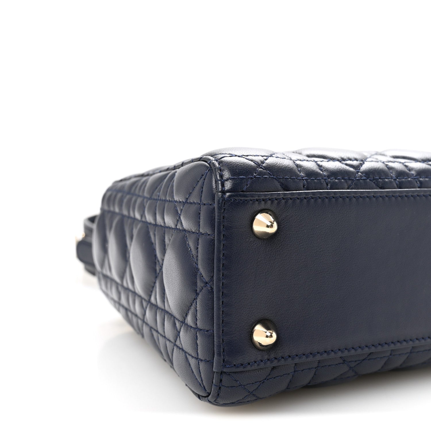 Christian Dior Lambskin Cannage Small Lucky Badges My Lady Dior Navy 8 of 9