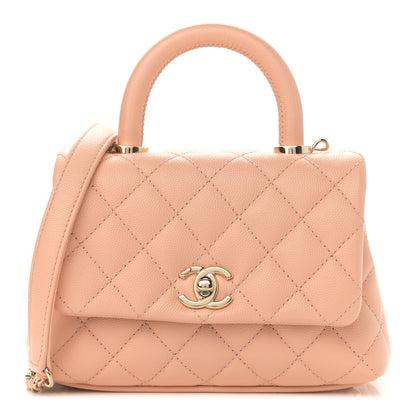 Chanel Caviar Quilted Extra Mini Coco Handle Flap Light Pink 1 of 10