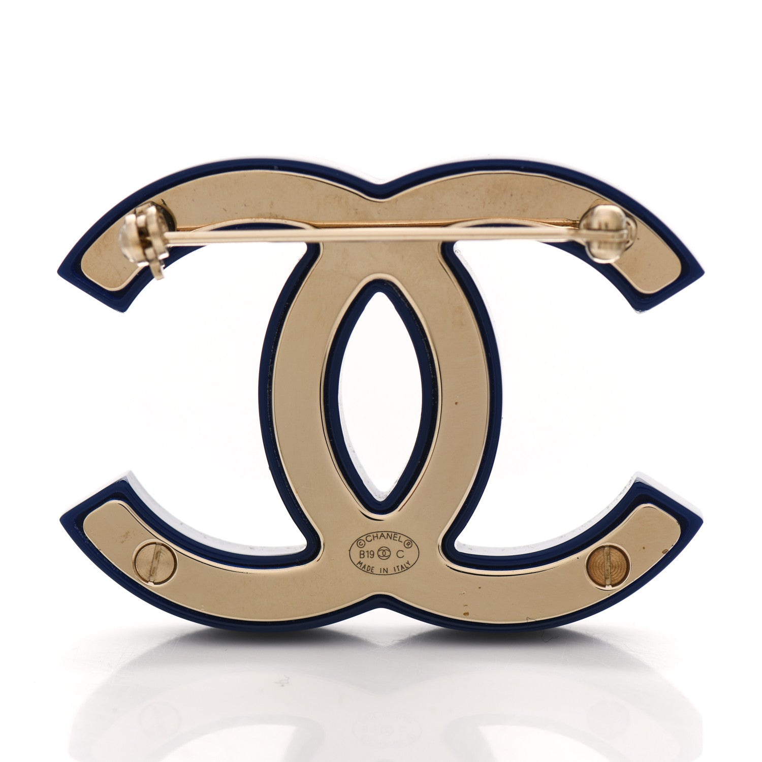 Chanel Resin Crystal La Pausa CC Brooch Blue 4 of 4