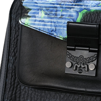 MCM Calfskin Ottomar Tech Flower Backpack Black 13 of 13