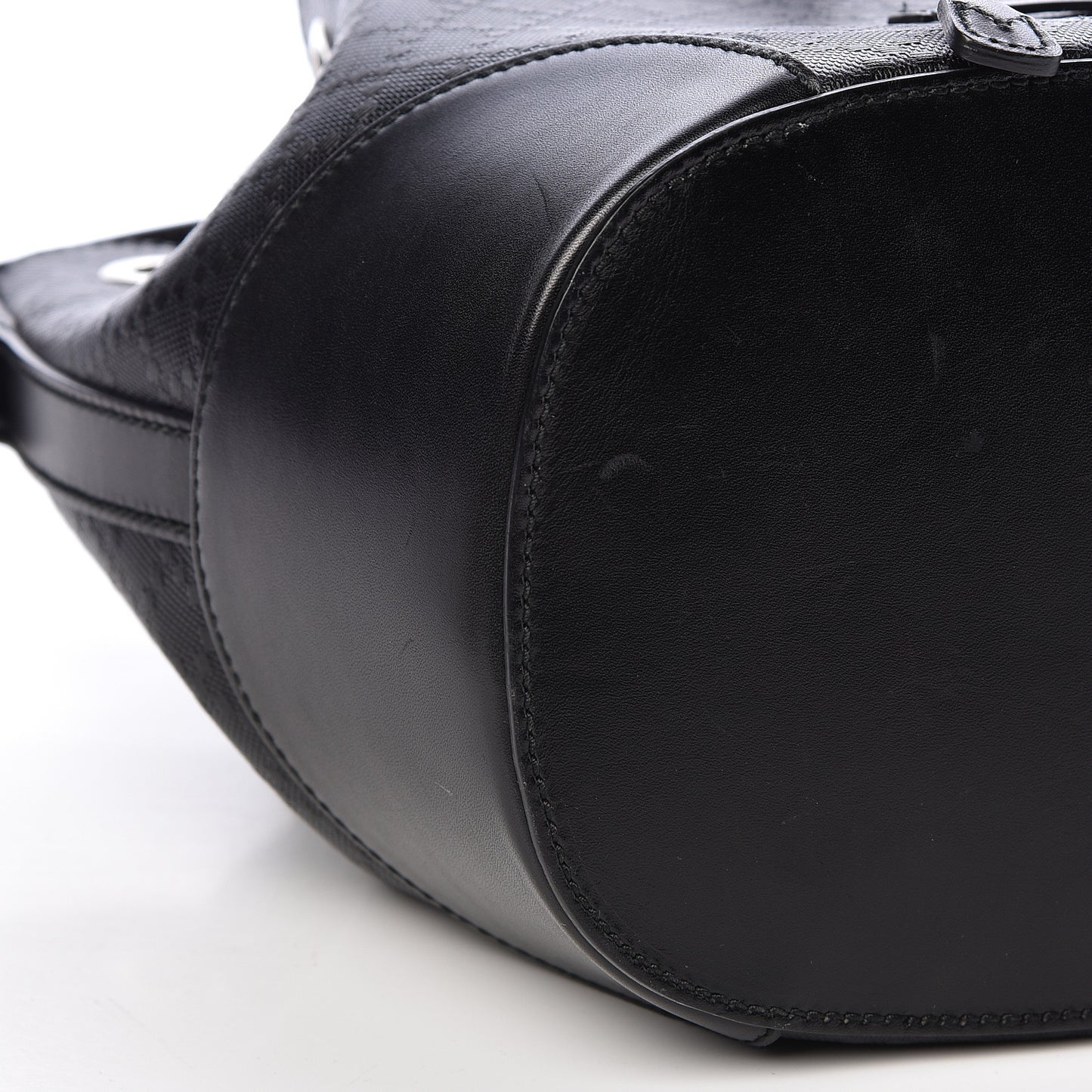 Bright Diamante Small Bucket Bag Black