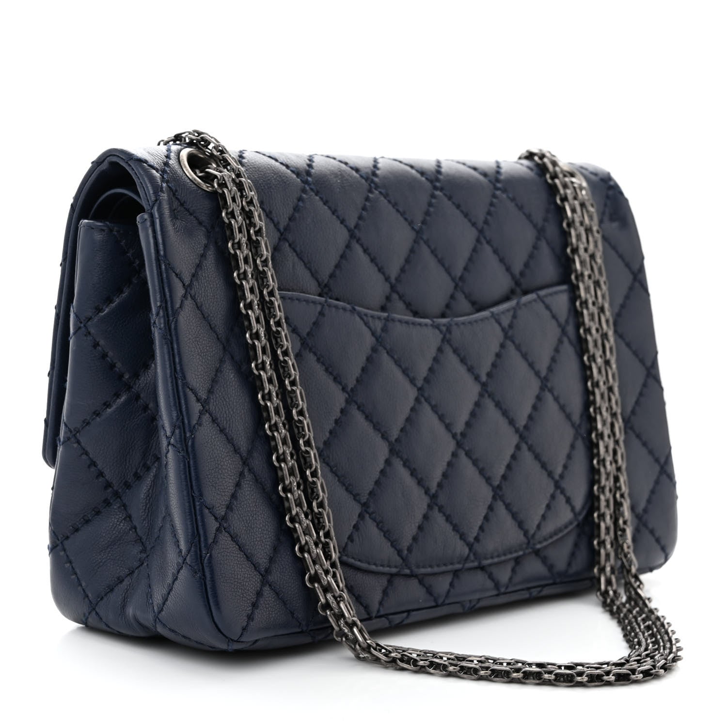 Chanel Calfskin Stitched 2.55 Reissue 226 Flap Navy 3 of 11