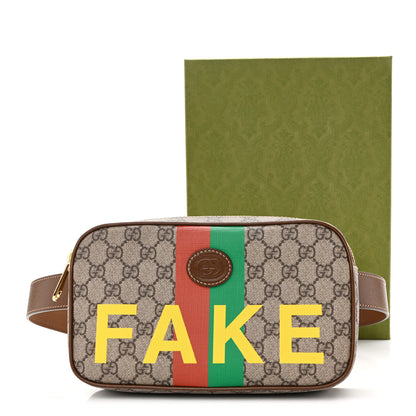 Gucci GG Supreme Monogram Azalea Calfskin Fake/Not Small Retro Interlocking G Belt Bag 90 36 Beige Ebony Brown Sugar 11 of 11