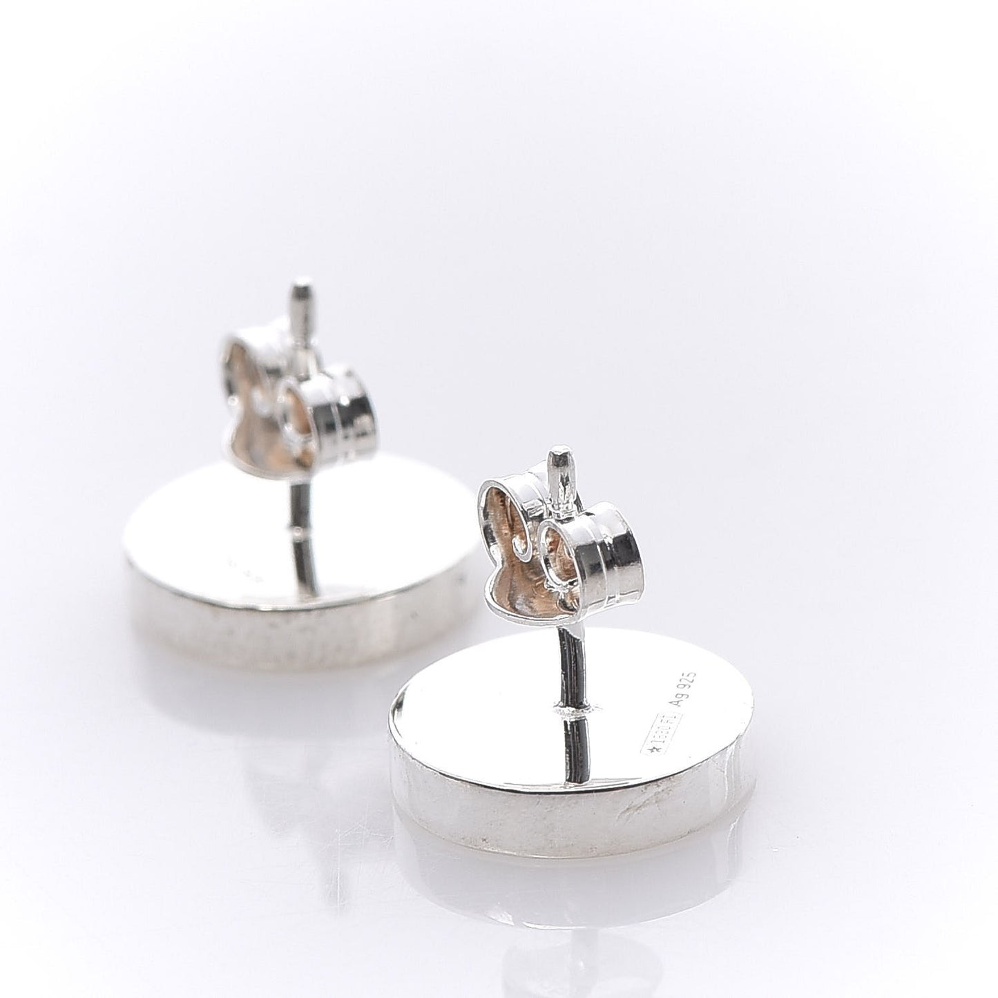 Sterling Silver Round Stud Earrings