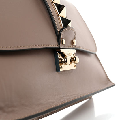 Valentino Garavani Vitello Glam Lock Rockstud Clutch Poudre 8 of 10