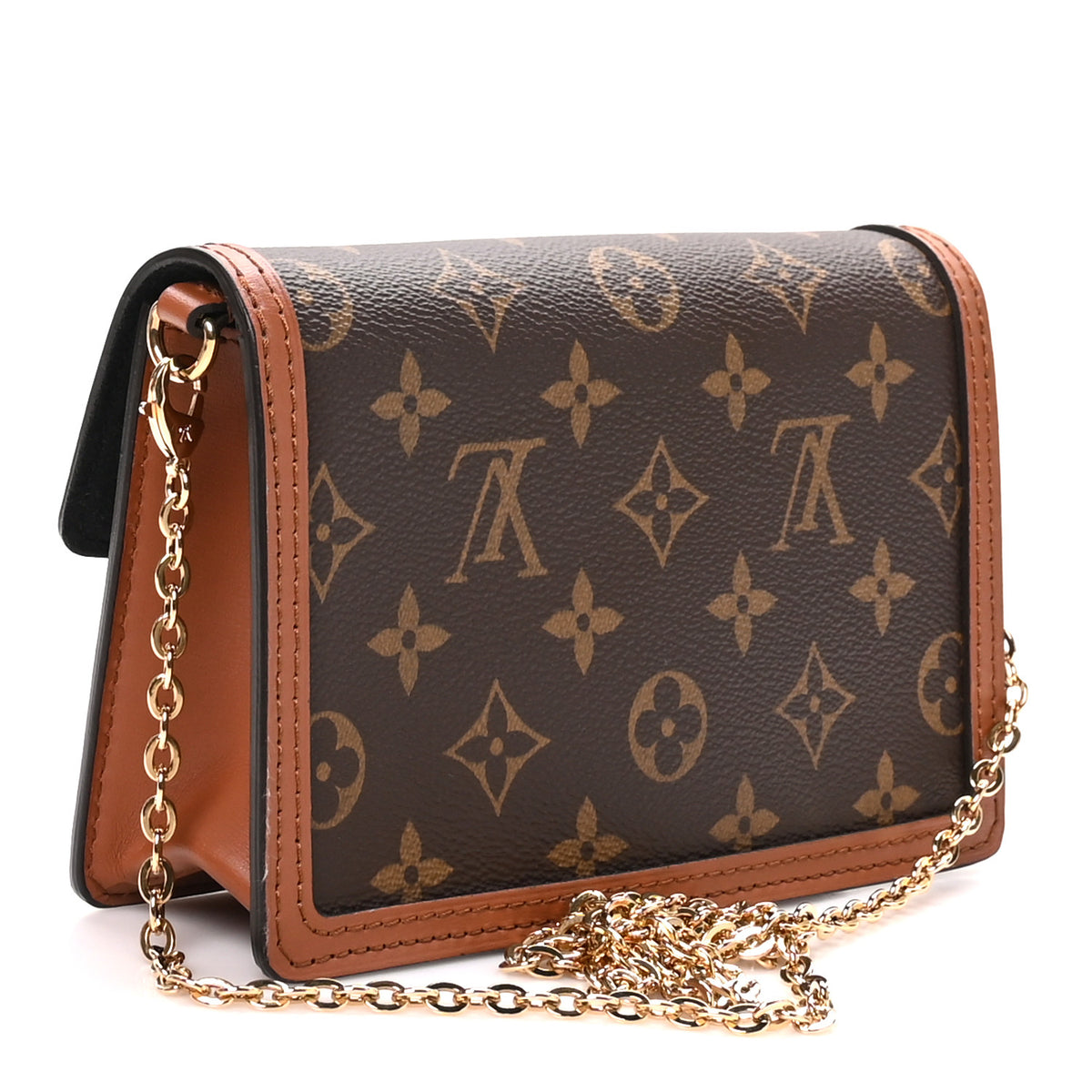 Louis Vuitton Reverse Monogram Dauphine Chain Wallet 3 of 10