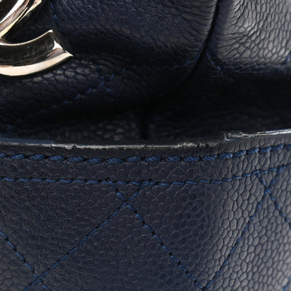 Chanel Caviar Stitched Large CC Pocket Hobo Navy 15 of 16