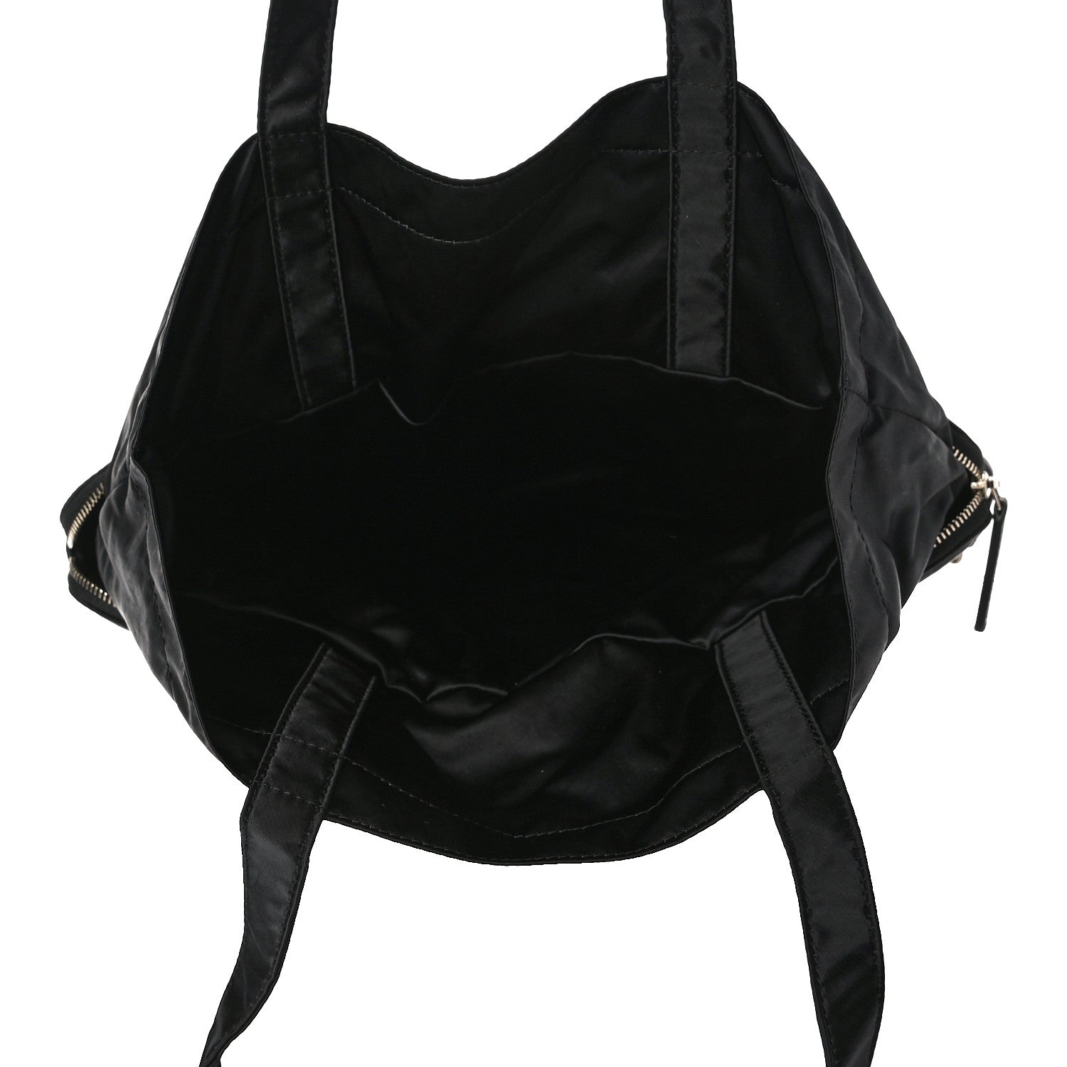 Chanel Nylon Grosgrain Large Lifestyle Pouch With Foldable Tote Black 6 of 12