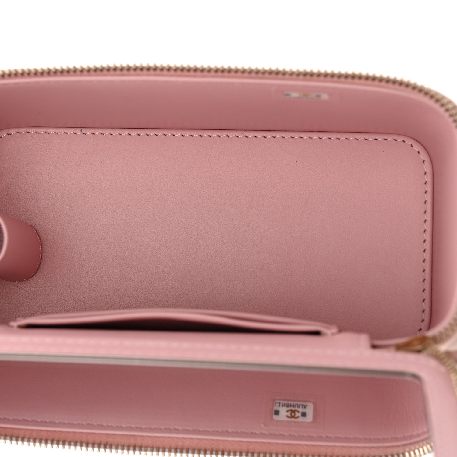 Chanel Lambskin Quilted Pearl Enamel Small Vanity Case With Chain Light Pink 5 of 10