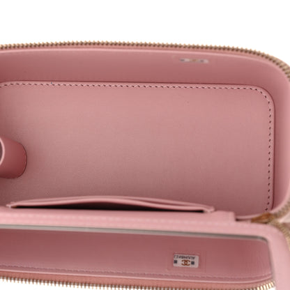 Chanel Lambskin Quilted Pearl Enamel Small Vanity Case With Chain Light Pink 5 of 10