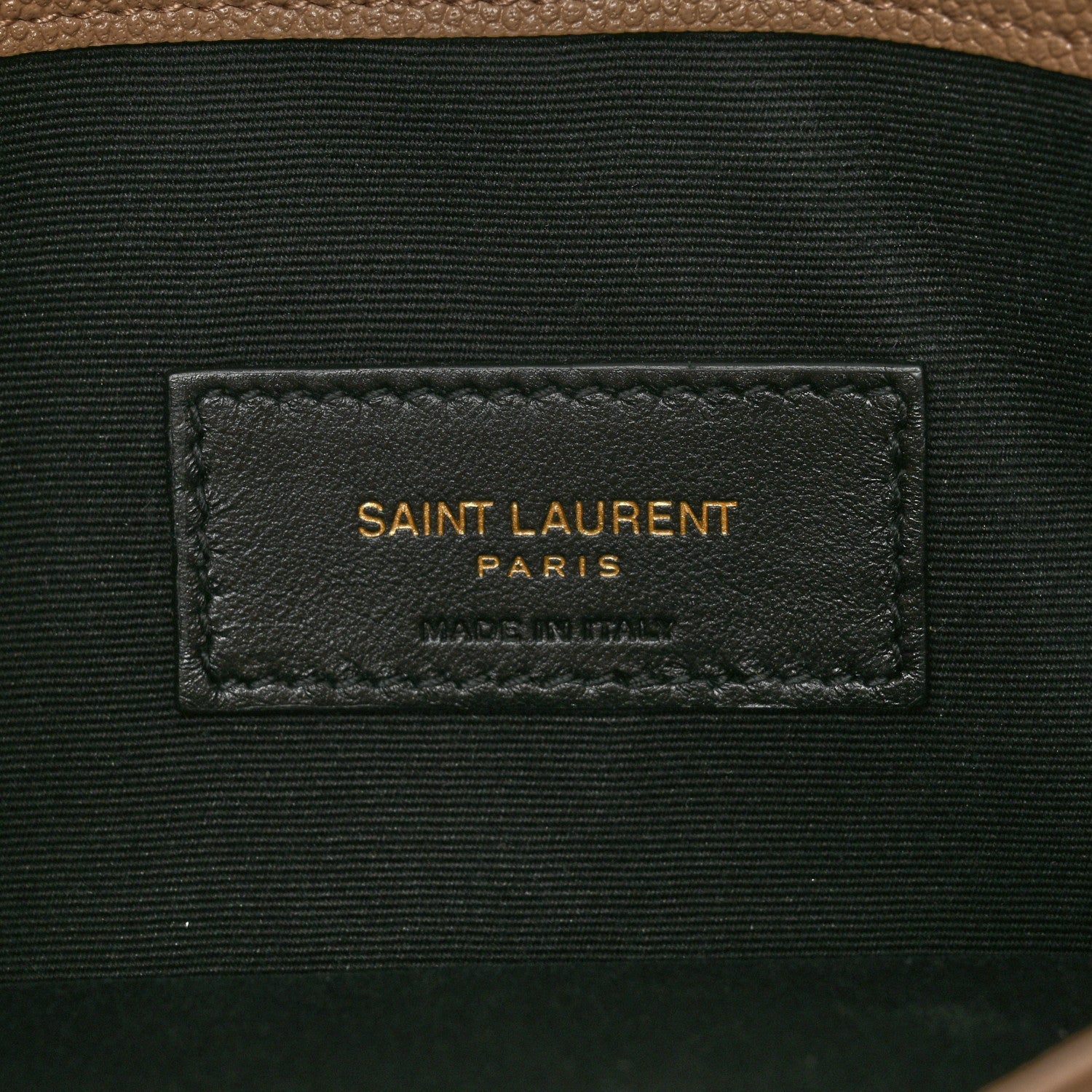 Saint Laurent Grain De Poudre Uptown Pouch Dark Beige 5 of 9