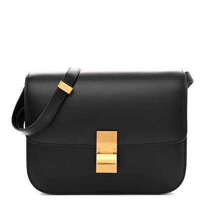 Celine Box Calfskin Medium Classic Box Flap Bag Black 1 of 14