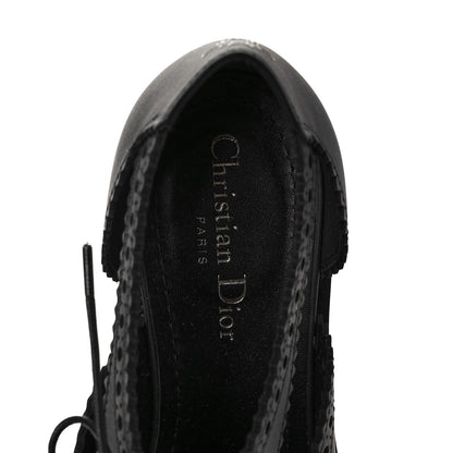 Christian Dior Calfskin Cutout Oxford Flats 37.5 Black 8 of 8