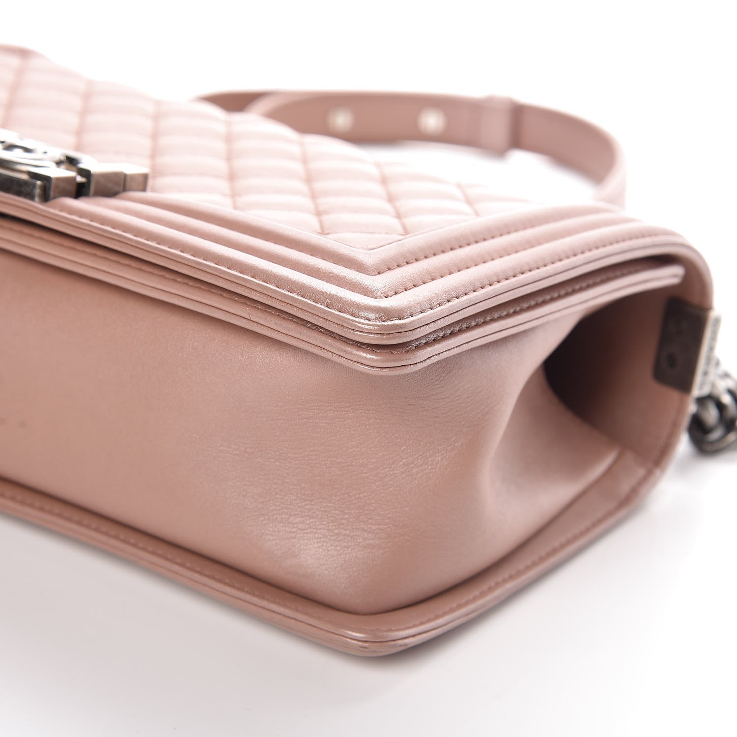 Chanel Metallic Calfskin Medium Boy Flap Pink 9 of 14