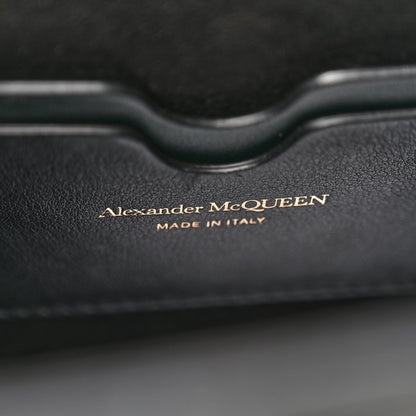 Alexander McQueen Crocodile Embossed Calfskin The Short Story Shoulder Bag Black 6 of 11