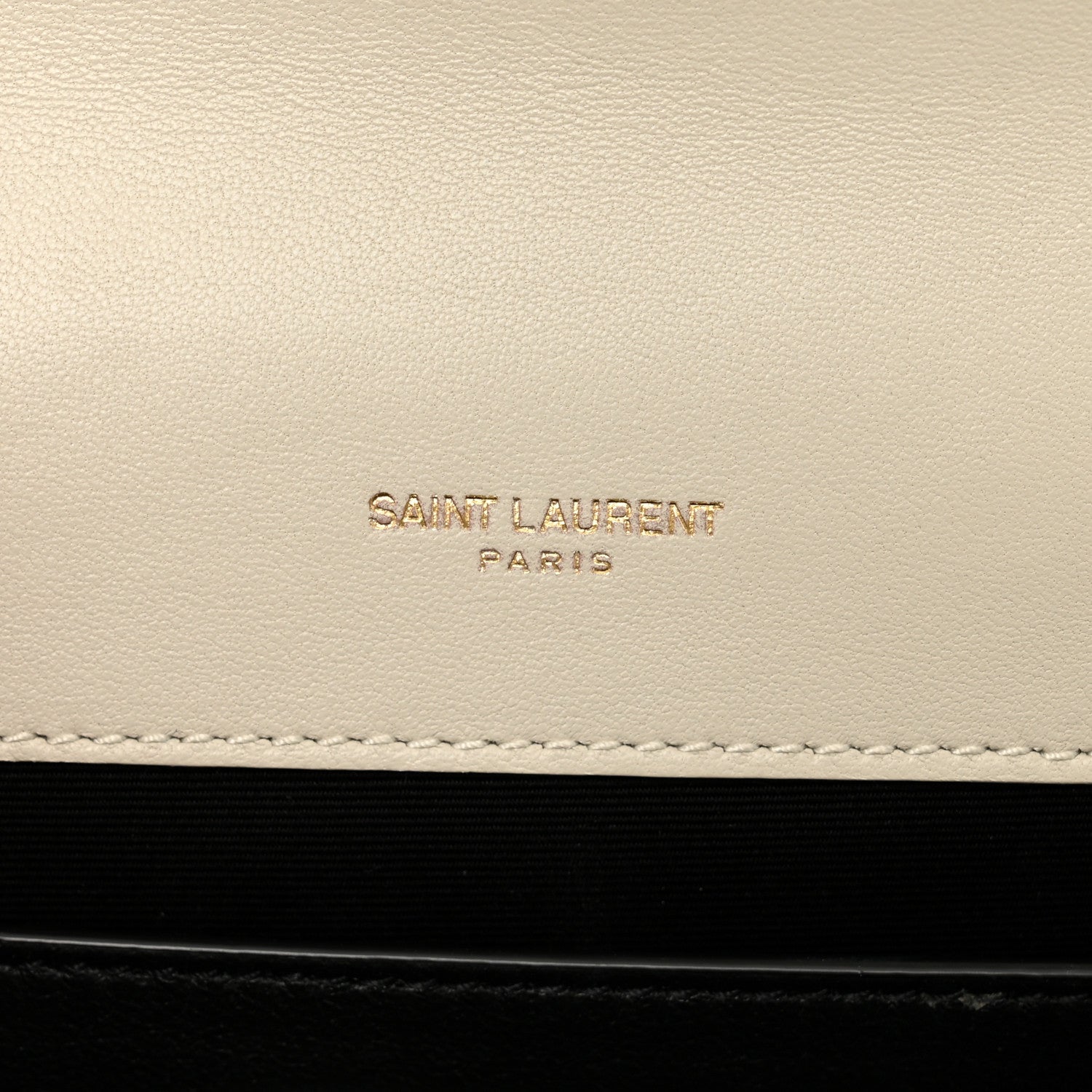 Saint Laurent Lambskin Mixed Matelasse Triquilt Medium Monogram Satchel Blanc Vintage 7 of 10