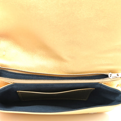 Louis Vuitton Metallic Lambskin Embossed Monogram Pochette Coussin Gold 5 of 7