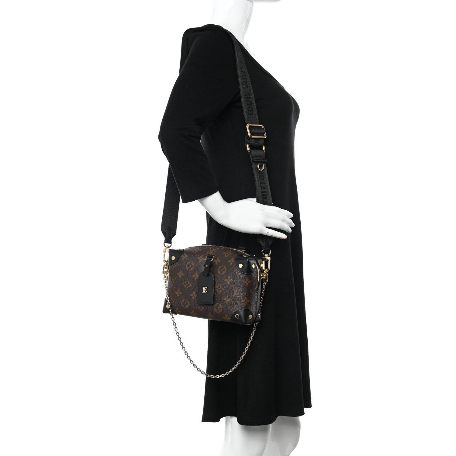 Louis Vuitton Monogram Petite Malle Souple Black 2 of 9