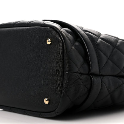 Chanel Caviar Quilted Large Rolled Up Bucket Drawstring Bag Black 9 of 10