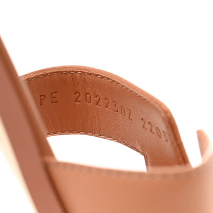Hermes Calfskin Oran Sandals 38.5 Granit Rose 8 of 8