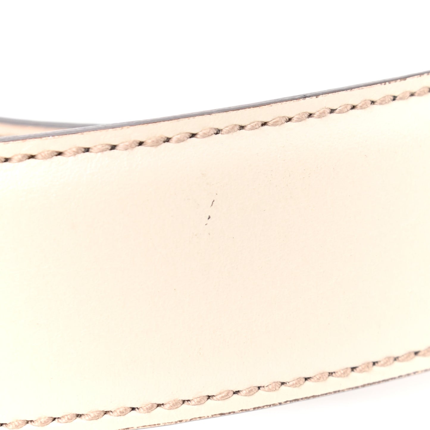 Calfskin Horsebit Buckle Belt 85 34 White