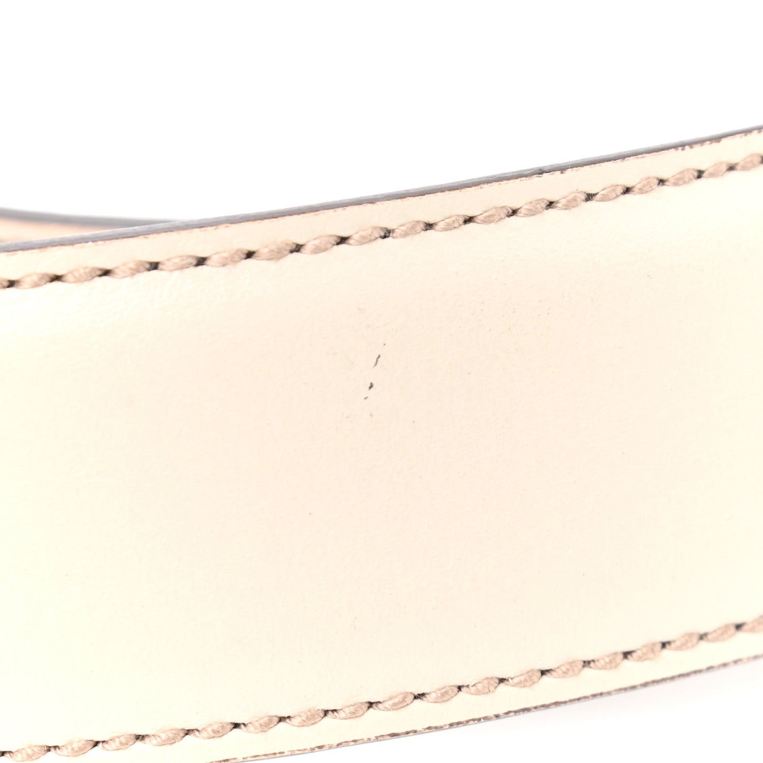 Gucci Calfskin Horsebit Buckle Belt 85 34 White 5 of 5