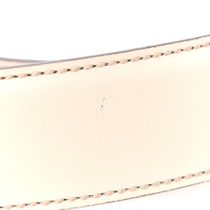 Gucci Calfskin Horsebit Buckle Belt 85 34 White 5 of 5