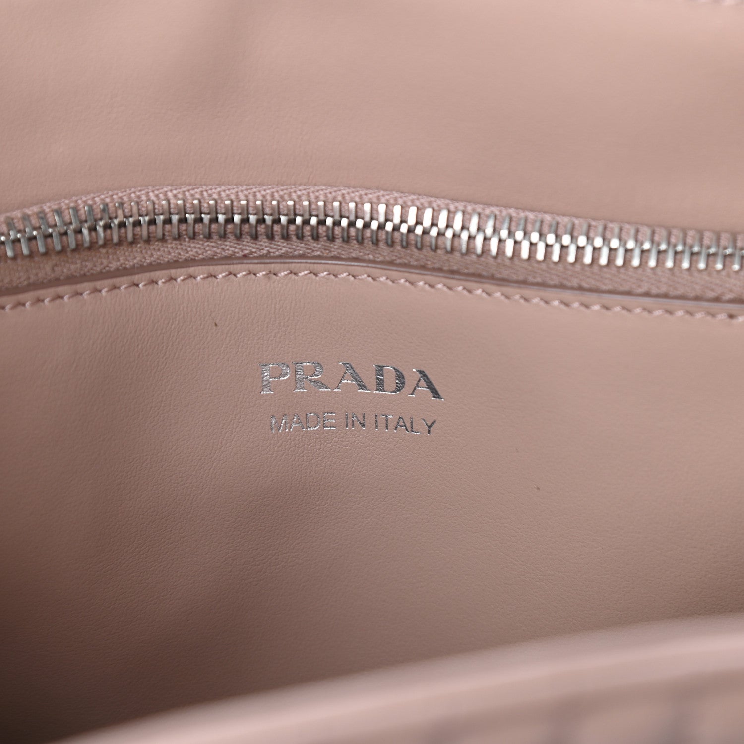 Prada Soft Calfskin Impunture Diagramme Tote Cipria 6 of 9