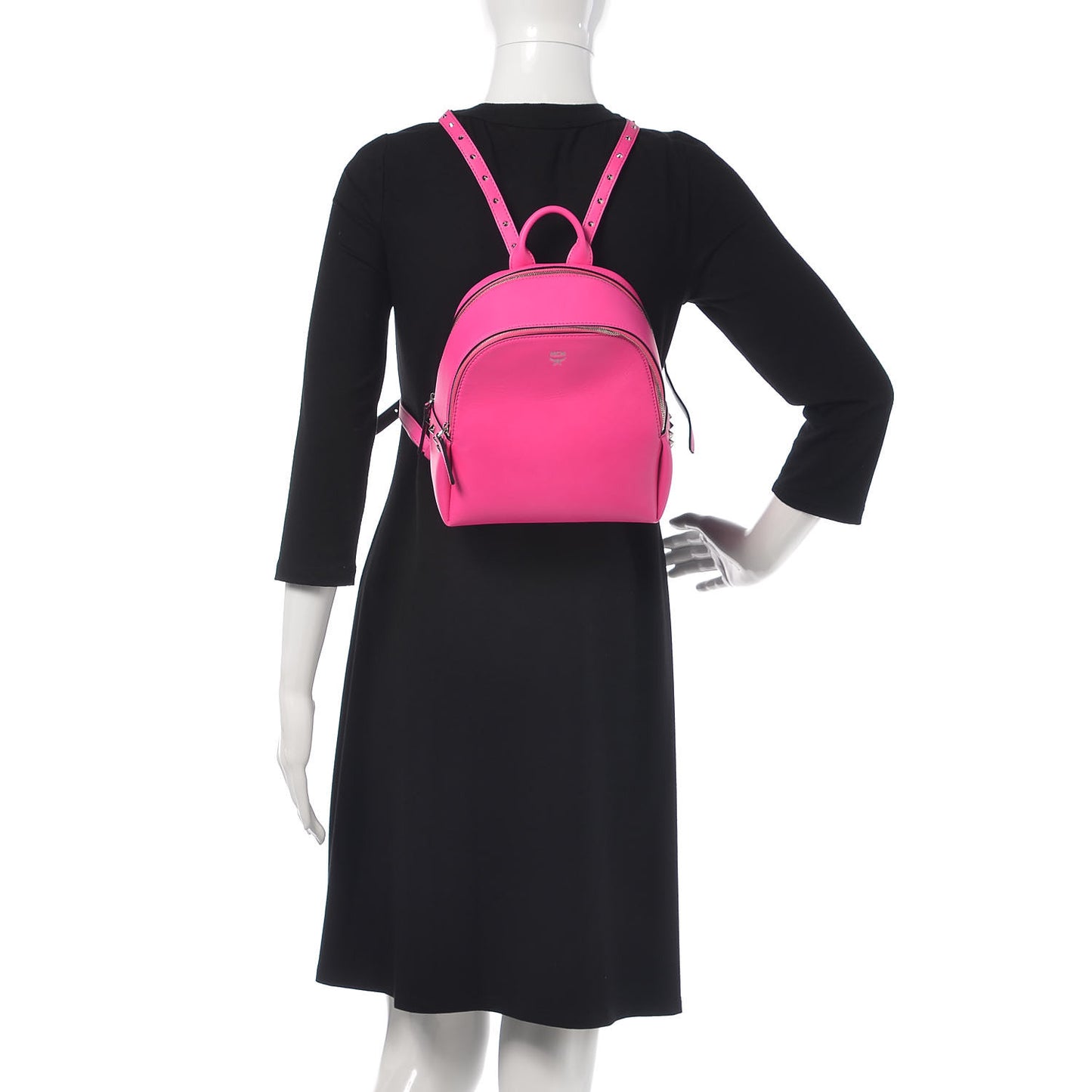 Calfskin Mini Duchess Polke Studs Backpack Electric Pink