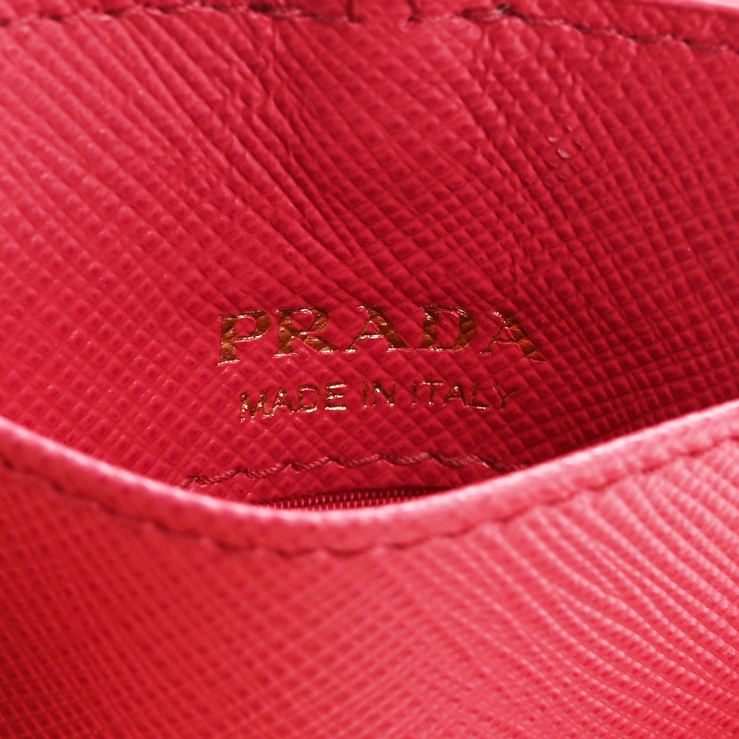 Prada Saffiano Badge Holder Fuschia 6 of 9