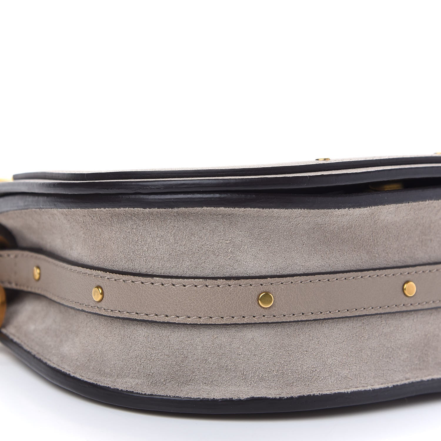 Chloe Calfskin Suede Small Nile Bracelet Bag Motty Grey 5 of 8