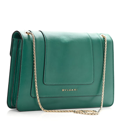 Bulgari Calfskin Serpenti Forever Shoulder Bag Emerald Green 3 of 12