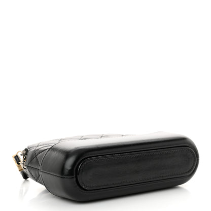 Chanel Aged Calfskin Quilted Small Gabrielle Clutch With Chain Black 4 of 16