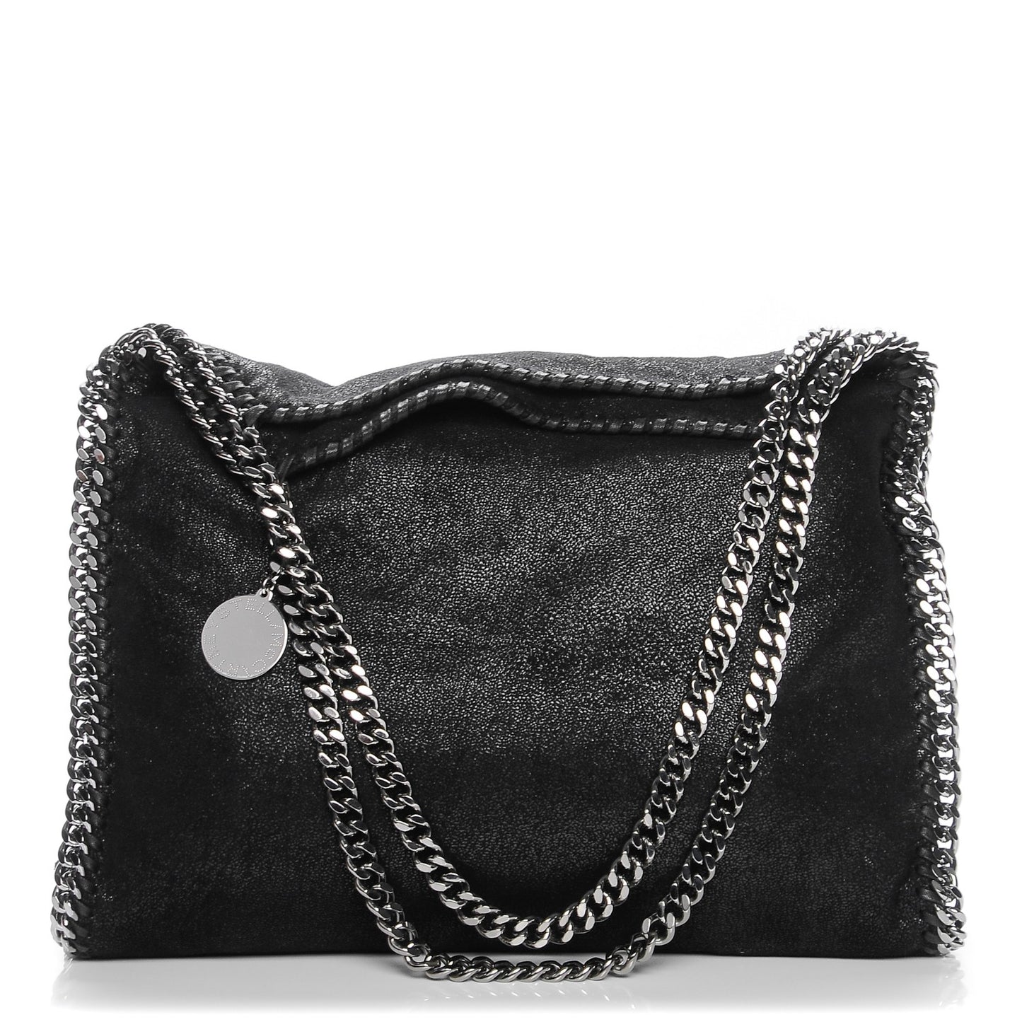 Shaggy Deer Small Falabella Fold Over Tote Black