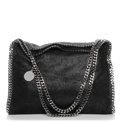 Stella McCartney Shaggy Deer Small Falabella Fold Over Tote Black 1 of 9