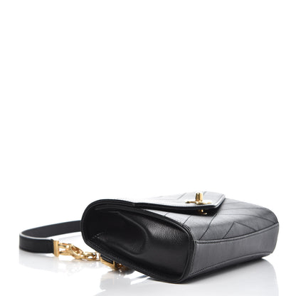 Chanel Calfskin Chevron Stitched Coco Waist Bag Black 4 of 8