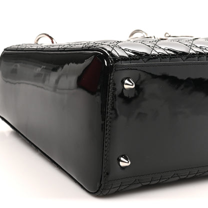 Christian Dior Patent Cannage Medium Lady Dior Black 9 of 10
