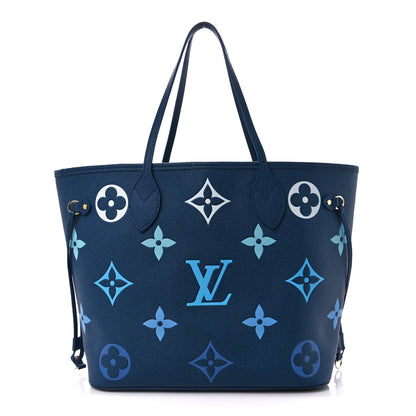 Louis Vuitton Empreinte Monogram Giant Neverfull MM Degrade Bleu 3 of 14