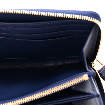 Louis Vuitton Matte Alligator Zippy Padlock Wallet Blue 5 of 6